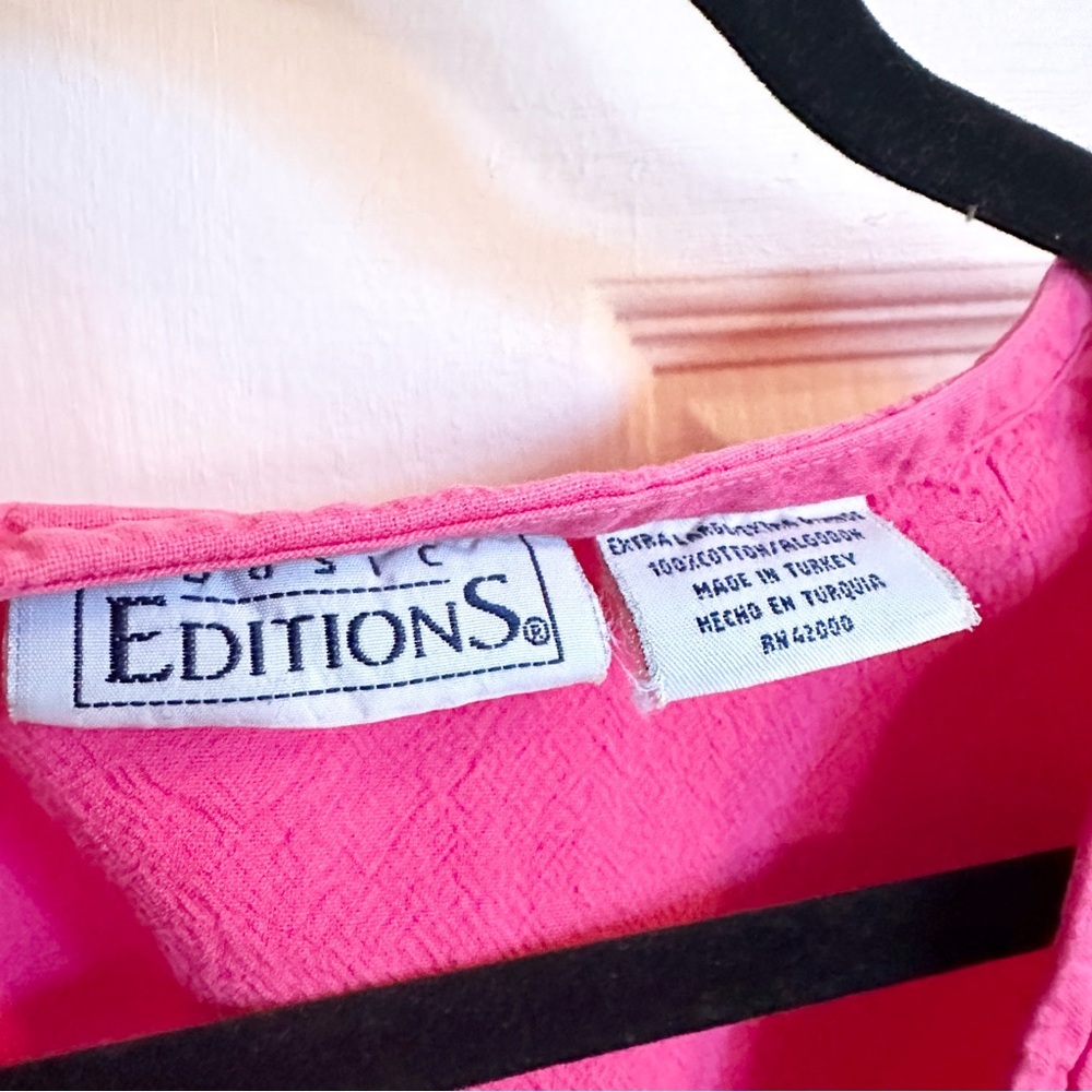 Pink cotton basic editions tank - Picture 3 of 4